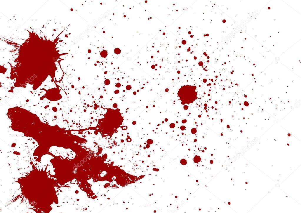 Abstract red color splatter on white background