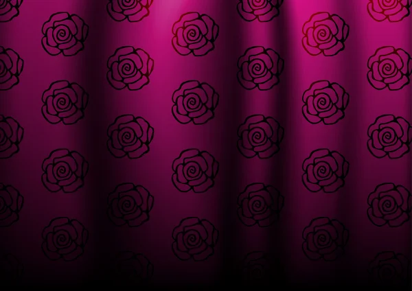 Rosen Muster auf lila Hintergrund — Stockvektor