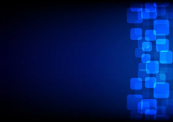 Rectangle rond abstrait sur fond bleu — Image vectorielle
