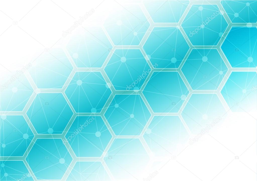 abstract hexagon pattern with mesh background