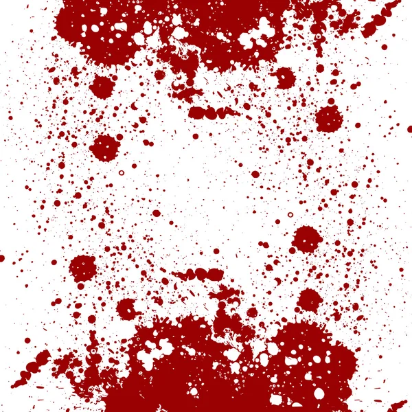 Vektor-Splatter-Design. Splatter rote Farbe auf isoliertem Hintergrund — Stockvektor