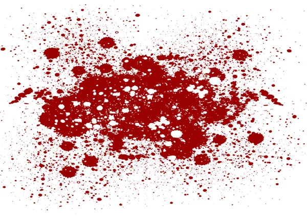 Abstrakte Splatter rote Farbe auf isoliertem Hintergrund. Vektor rot co — Stockvektor