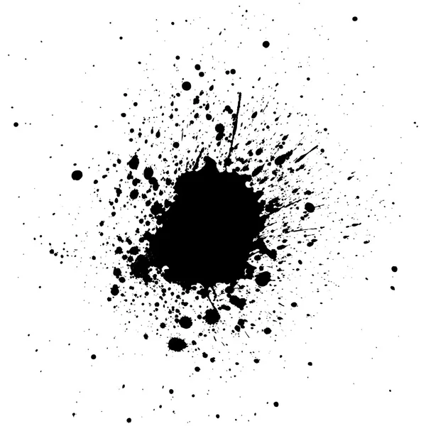 Vektor Splatter schwarze Farbe Hintergrund — Stockvektor