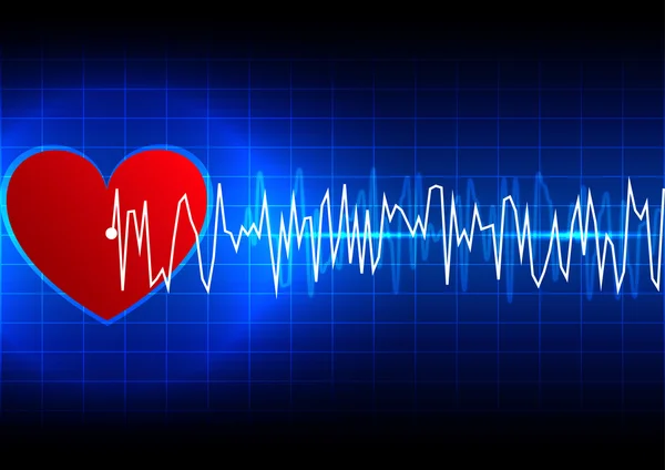 Abstract heart rhythm ekg technology background — Stock Vector