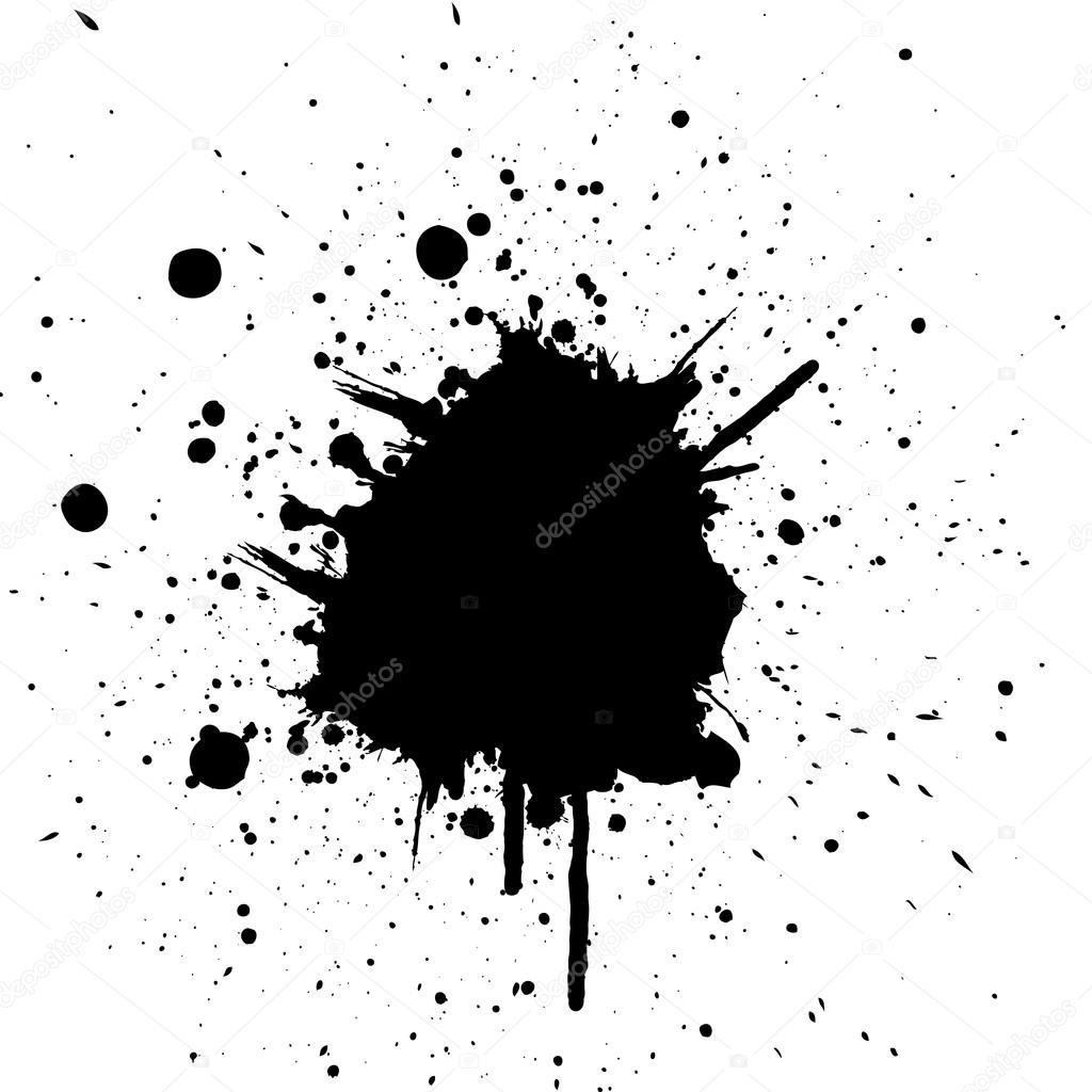 Vector splatter black color background.illustration vector