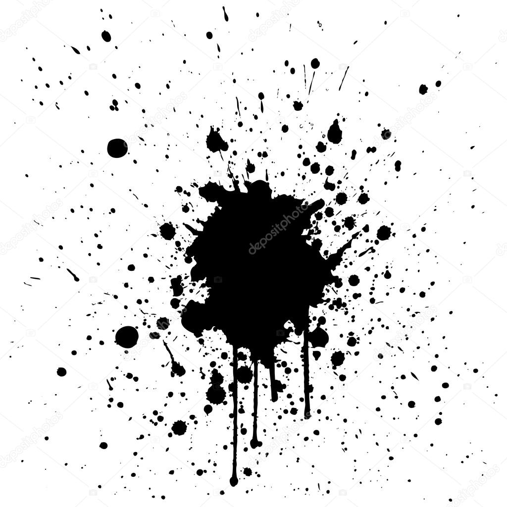 Abstract splatter black color background design.illustration vec Stock ...