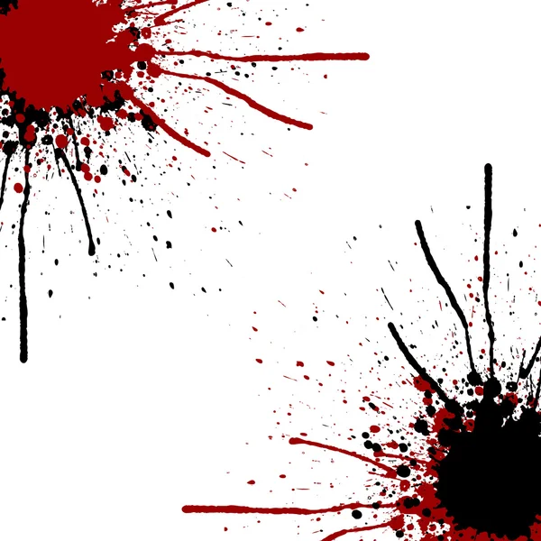 Splatter rode en zwarte kleur achtergrond design.illustration vect — Stockvector