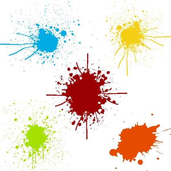 Splatter Pack Sammlung von Farb.Illustration Vektor desi — Stockvektor