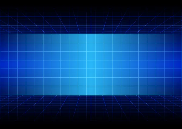 Abstract blue background with grid design. illustration vector. — Stock Vector