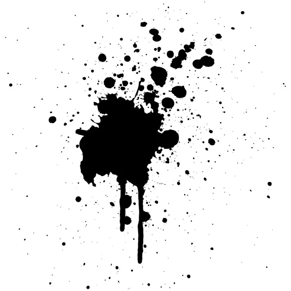 Abstrakte Splatter schwarze Farbe Hintergrund entwerfen. Abbildung vec — Stockvektor