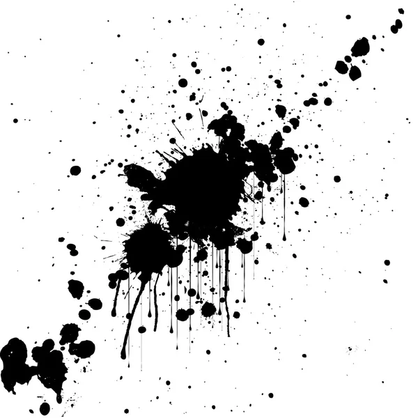 Vector splatter black color background. illustration design. — Stock Vector