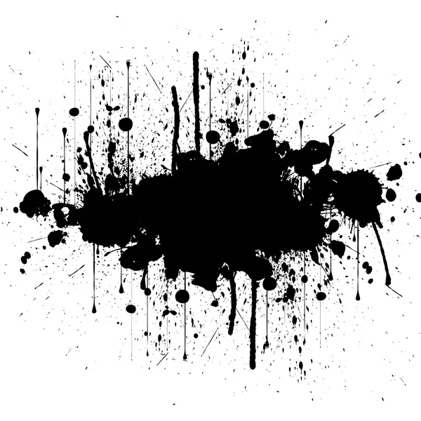Vektor Splatter schwarze Farbe Hintergrund. Illustrationsdesign. — Stockvektor