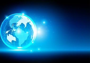 Küresel teknoloji, arka plan. vektör illustra