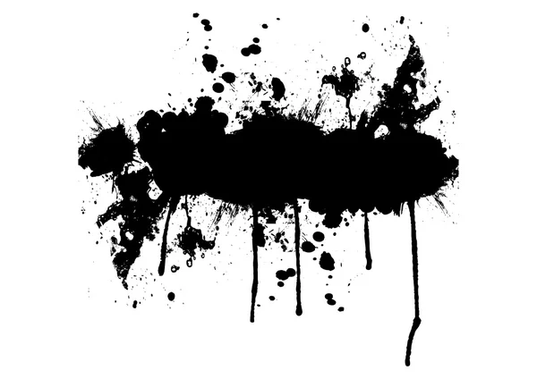 Vector black ink splatter background  with a space for your text — Stock Vector