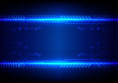 Ok arka plan vektör illustr ile soyut teknoloji devre