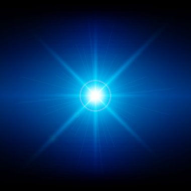 Soyut mavi teknoloji arka plan parlak parlama ile. Ben vektör