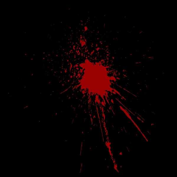 Resumo splatter vetorial vermelho sobre fundo de cor preta. ilustra — Vetor de Stock