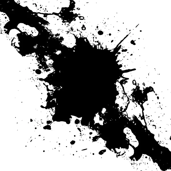 Wektor atrament czarny farba bryzg tło. ilustracja mapa — Wektor stockowy