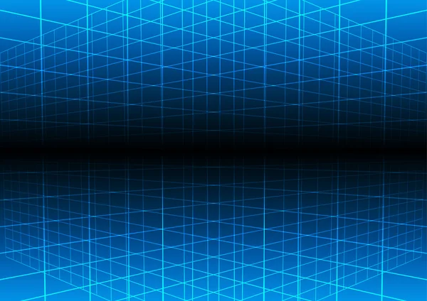 Vector blue grid light technology vector background. illustratio — Stock Vector