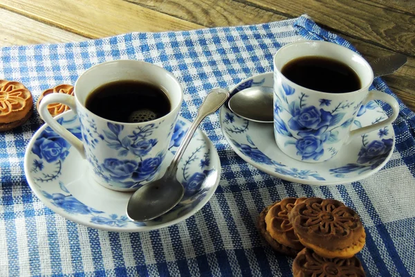 Romantyczne śniadanie, kawa dla dwóch — Zdjęcie stockowe