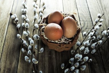 Tavuk yumurtası ve willow