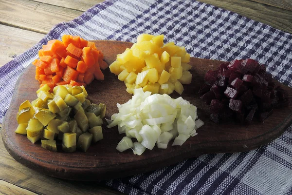 Ингредиент для салата Vinaigrette — стоковое фото