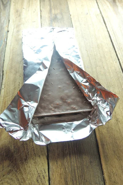 Σοκολάτα σε αλουμινόχαρτο — Φωτογραφία Αρχείου