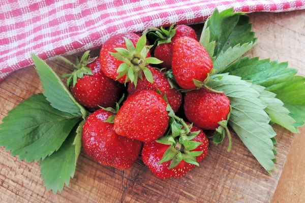 Strawberries on a Board — Stock Photo, Image