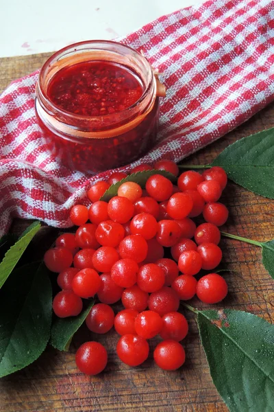 Jam with cherries — Stock Photo, Image