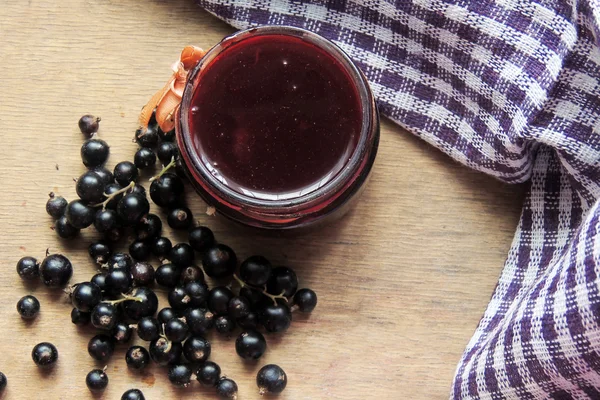 Black currant jam — Stock Photo, Image