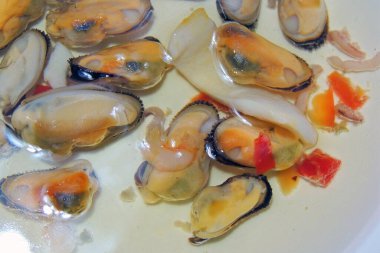 Deniz ürünleri, midye, ahtapot, karides ve kalamar karışımı.