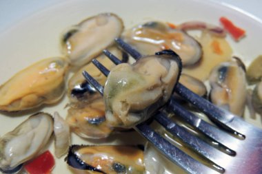 Deniz ürünleri, midye, ahtapot, karides ve kalamar karışımı.