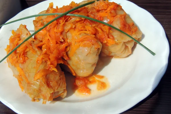 Ukrainian national dish is Cabbage rolls — Stock Photo, Image