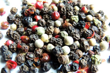 Biber. Farklı biber karışımı. Baharat