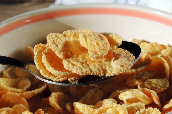 Corn flakes. For Breakfast — Stock Photo, Image