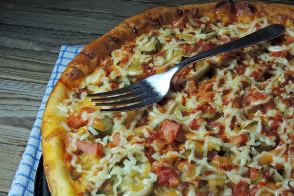 Pizza casera. Comida — Foto de Stock