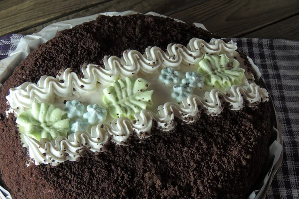 Печенье, шоколадный торт — стоковое фото