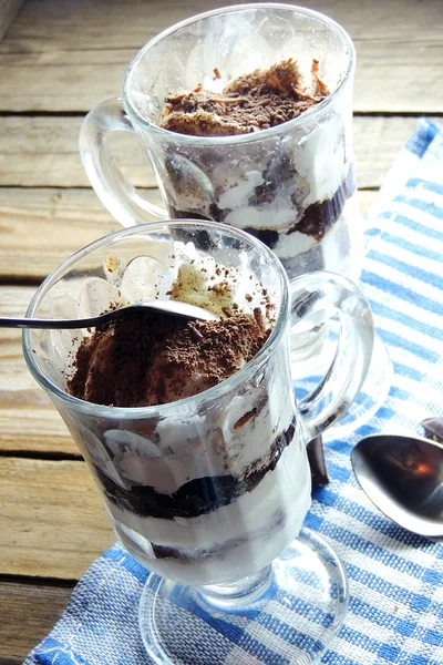チョコレートとアイスクリーム — ストック写真