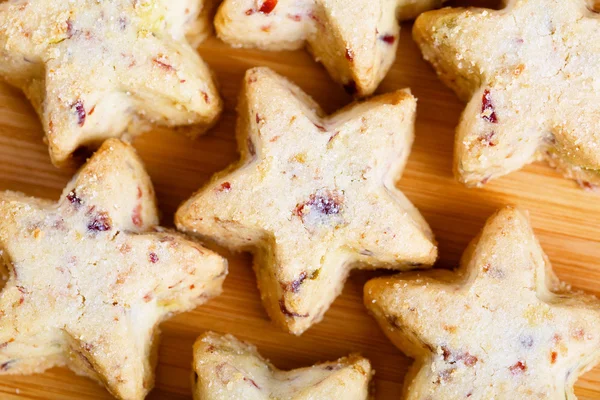 Biscotti di zucchero di Natale a forma di stella — Foto Stock