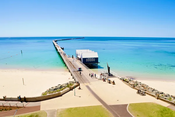 Busselton jetée train vue de la tour d'observation — Photo