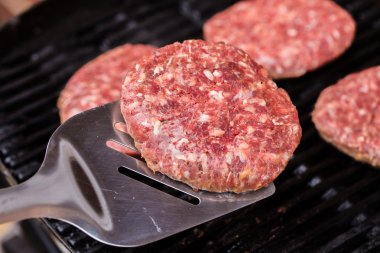 Spatula karşı Barbekü Izgara zemin sığır Patty burger