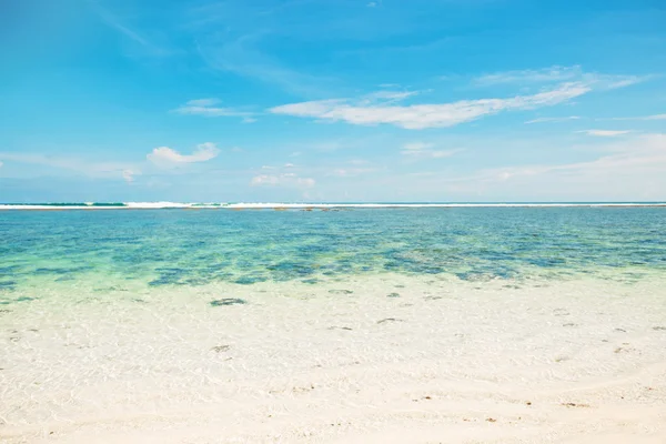 Nádherné tropické pláže s modrou oblohou — Stock fotografie