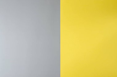Nihai Gri ve Aydınlatma 2021 yılının Pantone Rengi. Soyut boş geometrik arkaplan. Arkaplan, bayrak ve sunum şablonu için modaya uygun renklerde yaratıcı modern tasarım.