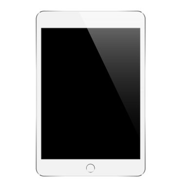 beyaz vektör tasarımında izole edilmiş beyaz tablet