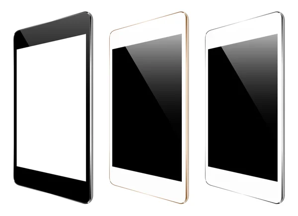 Mockup 태블릿 컬렉션 집합 흰색 벡터 디자인에 고립 — 스톡 벡터