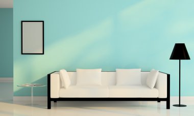 Beyaz kanepe sandalye dekorasyonu salon modern tasarım