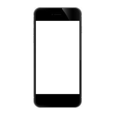 Beyaz vektör tasarımı üzerinde izole telefon