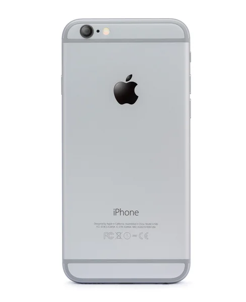 Beyaz izole iphone 6 arka yüzüne — Stok fotoğraf