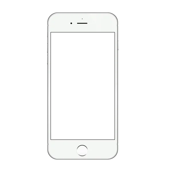 방콕, 태국 - 12 월 16, 2015 : 현실적인 흰색 휴대 전화 빈 화면 벡터 디자인 — 스톡 벡터
