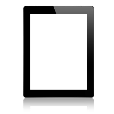 beyaz vektör tasarımında izole edilmiş dijital tablet